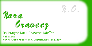 nora oravecz business card